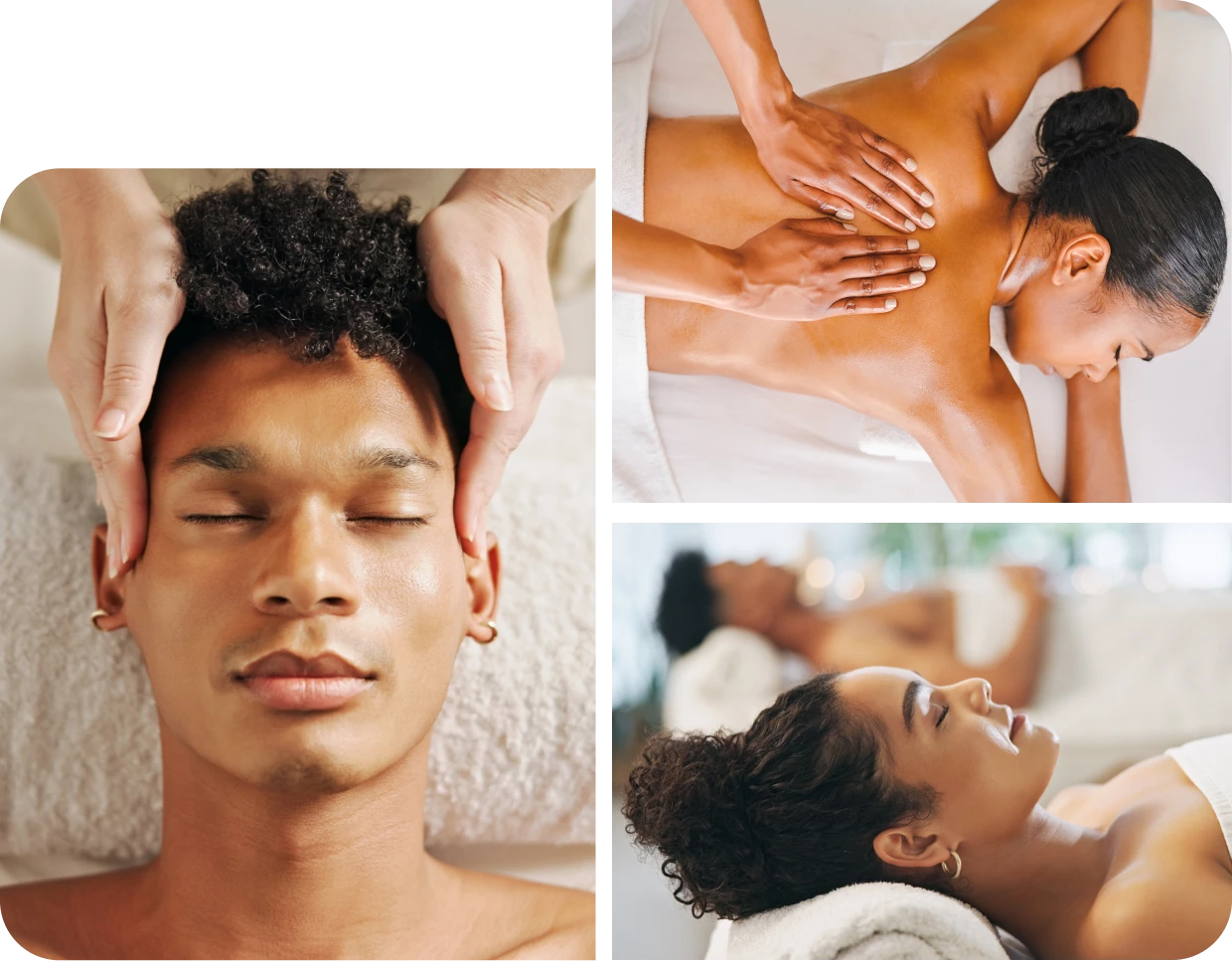 Relaxing head and body massage