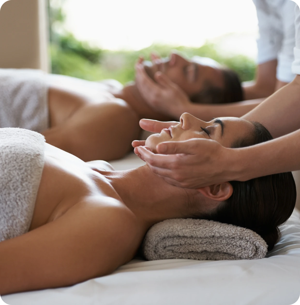 Client receiving therapeutic massage at 805 N Milwaukee Ave Chicago IL 60642